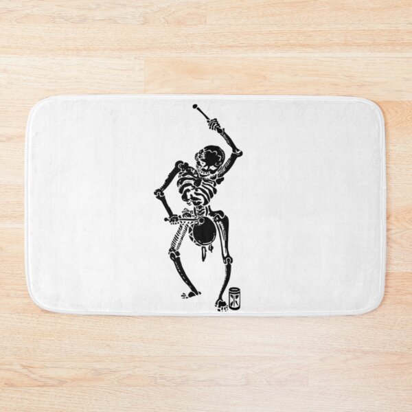 Item preview, A skeleton in black plays the drum designed and sold by ARTofBito.