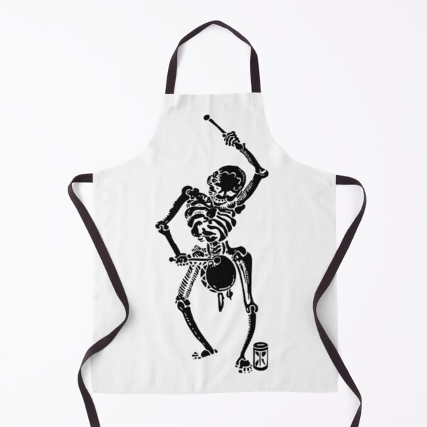 Item preview, A skeleton in black plays the drum designed and sold by ARTofBito.