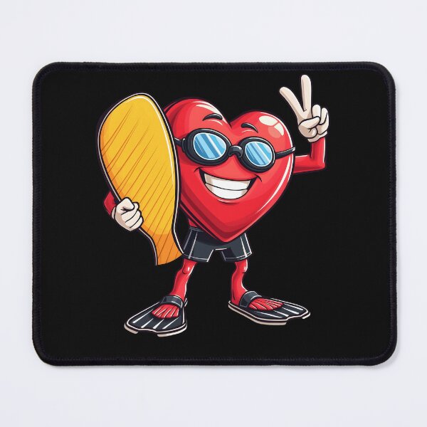 Item preview, Surfing Heart Swimmer Cool Summer Swimming Surfer Boys Men designed and sold by clothesy7.
