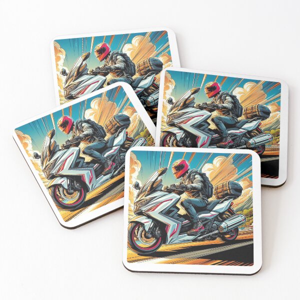 Item preview, AI Biker Nature Tour – Scenic Motorcycle and Scooter Adventure Design for Travel, Outdoor, and Freedom Lovers designed and sold by knalpot-design.