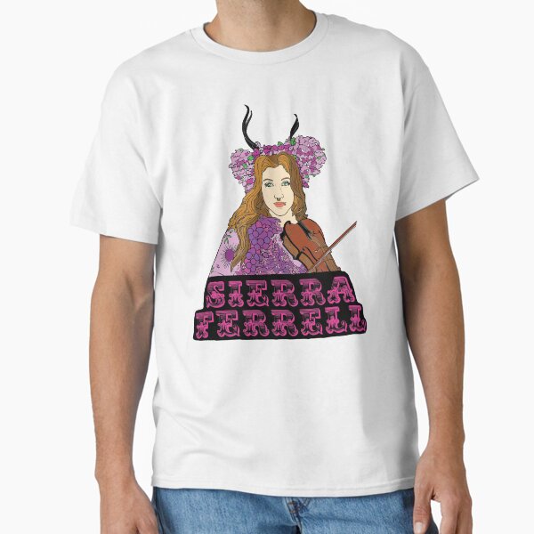 Item preview, Sierra Ferrell Illustration with fiddle, pink text designed and sold by Alana C..