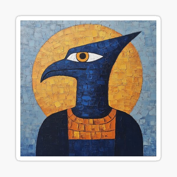 Vista previa del artículo con la obra «Horus | Estilo de pintura postimpresionista», diseñado y vendido por ComicsFactory.