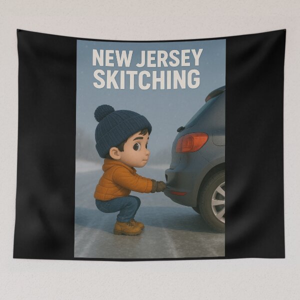 Item preview, "New Jersey Skitching Adventure" designed and sold by MySheetMusicArt.