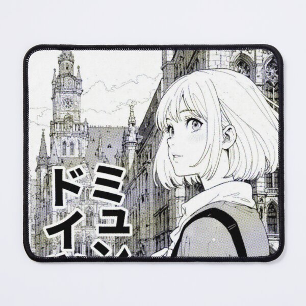 Item preview, Manga Panel Aesthetic Munich Cityscape German Country Traveler Anime Girl 80s Retro designed and sold by onlyanimevibes.