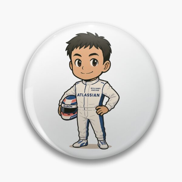 Artikelvorschau, Chibi Alex Albon F1 Aufkleber – Williams Racing entworfen und verkauft von FOTGDesigns.