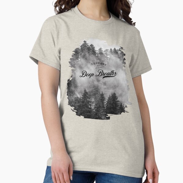 Vista previa del artículo con la obra «Respiraciones profundas Bosque brumoso», diseñado y vendido por DeepBreathsCo.