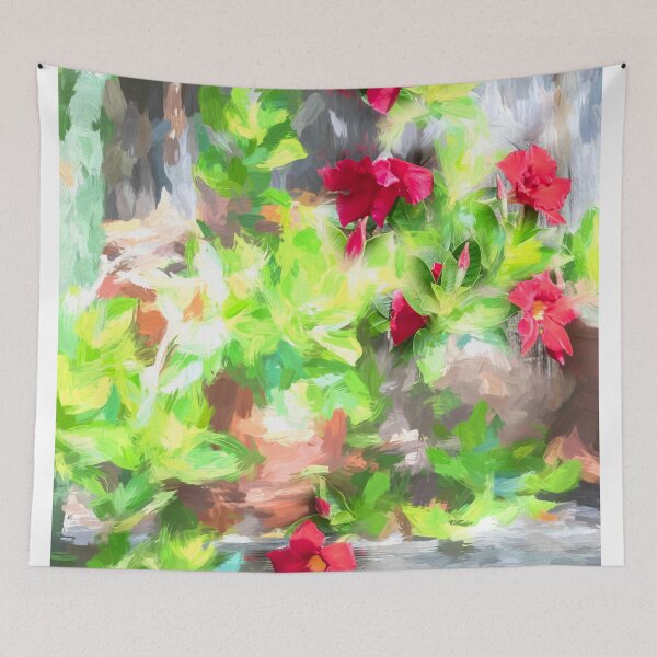 Item preview, Red Mandevilla Flower Vine X201 designed and sold by RichFrancoCars.