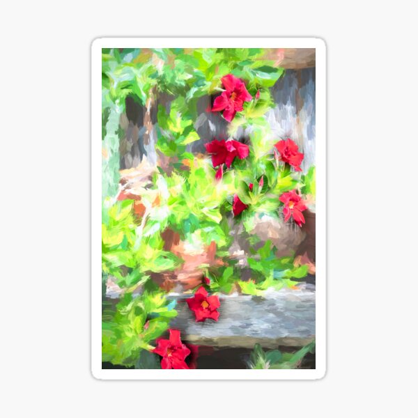 Item preview, Red Mandevilla Flower Vine X201 designed and sold by RichFrancoCars.
