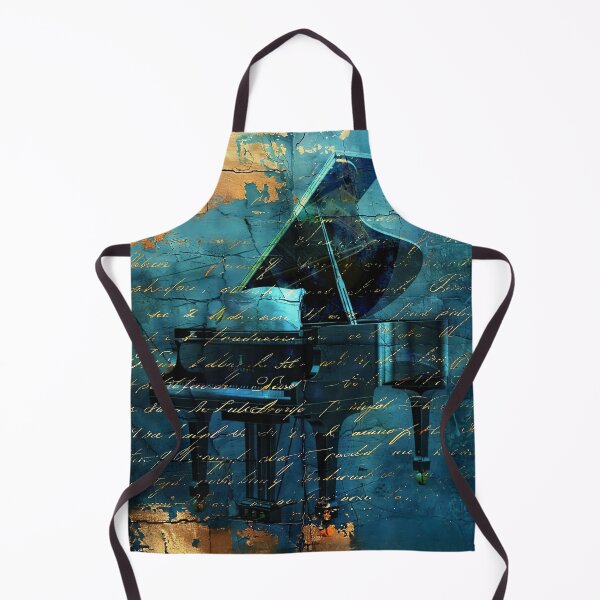 Item preview, Golden Blue Piano – Abstract Elegance in Sound designed and sold by sneidere9dace.