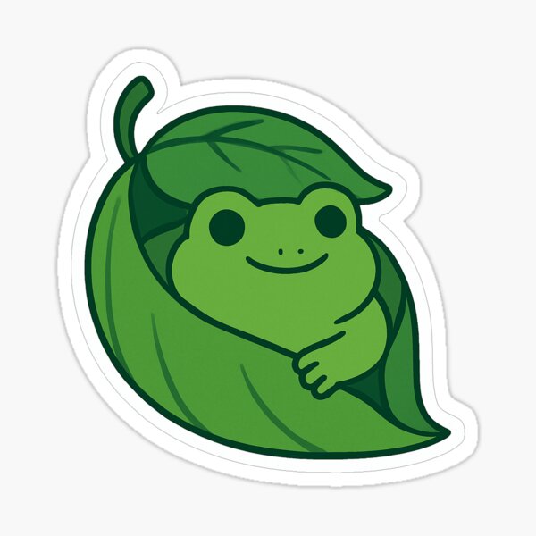 Item preview, Frog Hiding in a Leaf designed and sold by hi-chew.