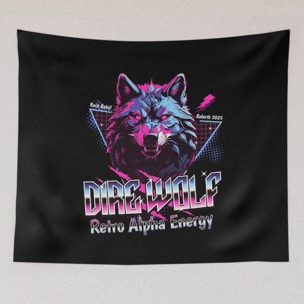 Item preview, Vintage Dire Wolf Retro Alpha Energy 80's 90's designed and sold by 3rd Eye Perceptions.