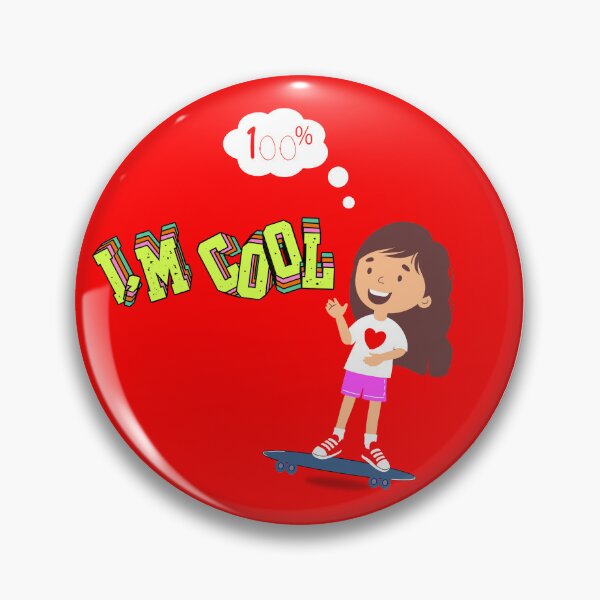 Item preview, I'm Cool Girl - Fun Cartoon Girl on Skateboard designed and sold by CraftMuse19.