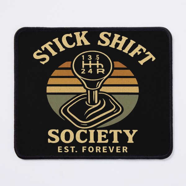 Item preview, Stick Shift Society – Est. Forever Retro Car Enthusiast designed and sold by PrintHorizonD.