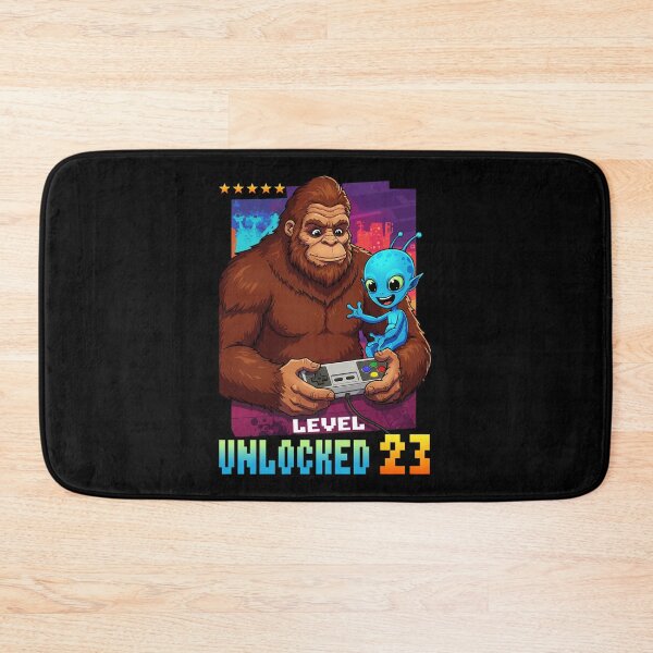 Item preview, Level 23 Unlocked, Birthday, Bigfoot and alien designed and sold by Megadorim.