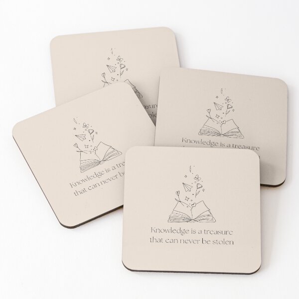 Item preview, Knowledge Is a Treasure – Inspiring Book Lover Quote Design designed and sold by AIKNOCKTECK.