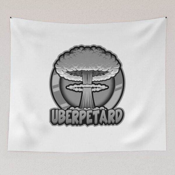 Item preview, uberpetard black and white logo 5000 x 5000 designed and sold by uberpetard.