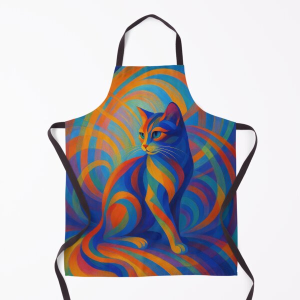 Item preview, Synchromist Whiskers - A Moggy in Motion designed and sold by LesChatsArt.
