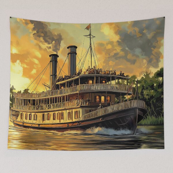 Item preview, Steamboat Mississippi River paddle steamer Mark  riverboat  designed and sold by JanChryzostom.