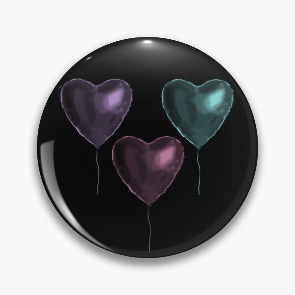 Item preview, Moody Metallic Heart Balloons designed and sold by artbyemme.