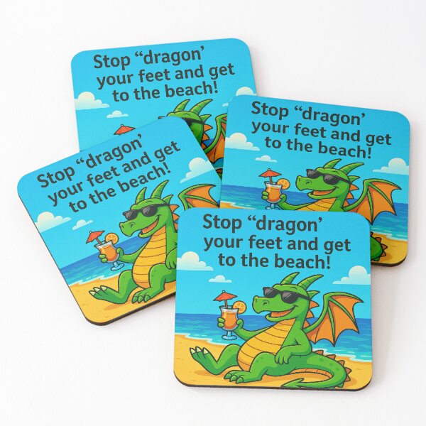 Item preview, Dragon at the Beach - Portrait designed and sold by Erin Orstrom's Art.