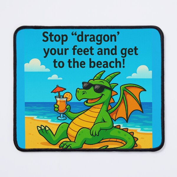 Item preview, Dragon at the Beach - Portrait designed and sold by Erin Orstrom's Art.