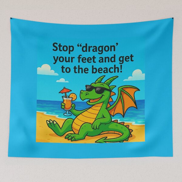 Item preview, Dragon at the Beach - Portrait designed and sold by Erin Orstrom's Art.