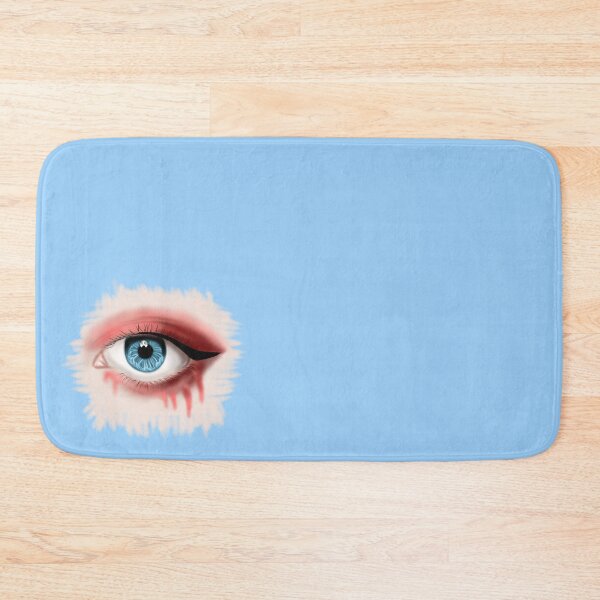 Item preview, Beautiful human girl eye with blue iris, red eyeshadow and black eyeliner designed and sold by katecheerycake.