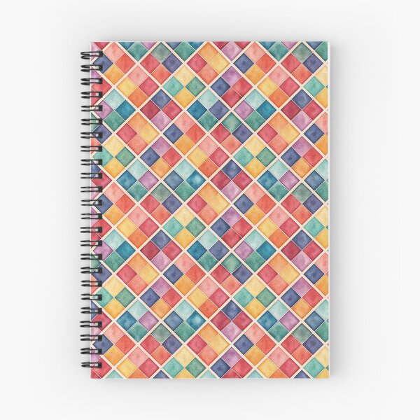 Item preview, Colorful squares pattern, watercolor art designed and sold by patterncrow.
