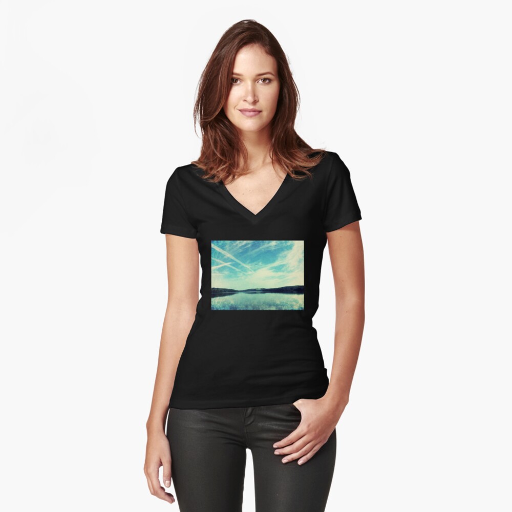 Item preview, Fitted V-Neck T-Shirt designed and sold by OneDayArt.