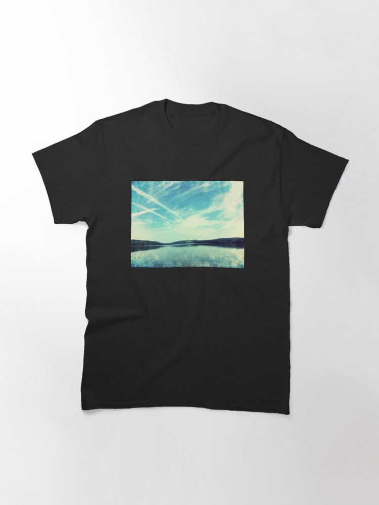 Thumbnail 3 of 7, Classic T-Shirt, Sky Trails designed and sold by OneDayArt.