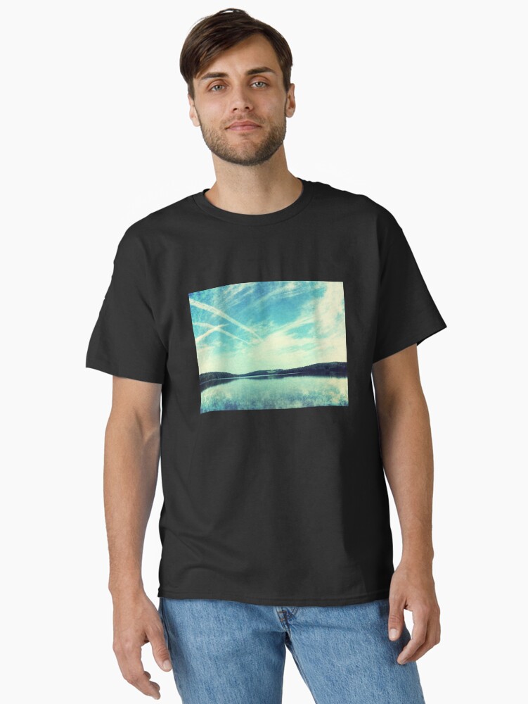 Thumbnail 1 of 7, Classic T-Shirt, Sky Trails designed and sold by OneDayArt.
