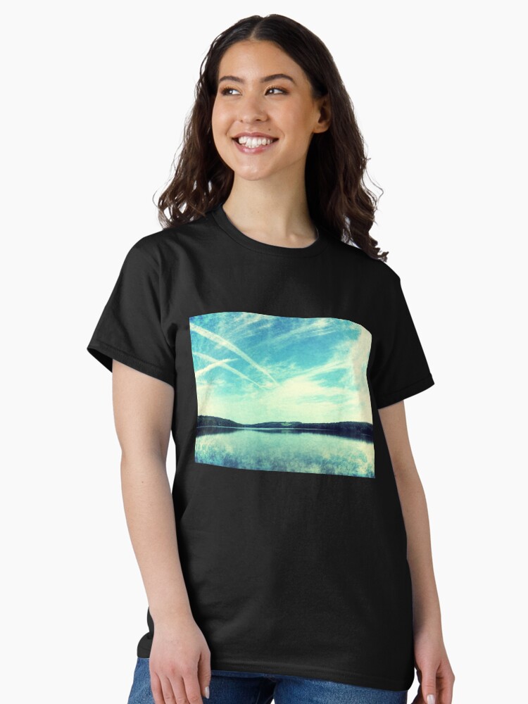 Thumbnail 2 of 7, Classic T-Shirt, Sky Trails designed and sold by OneDayArt.