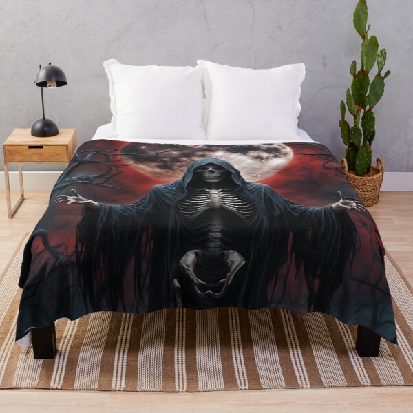 Item preview, Grim Reaper Under Blood Moon in Haunted Graveyard designed and sold by Abdu Innovations.