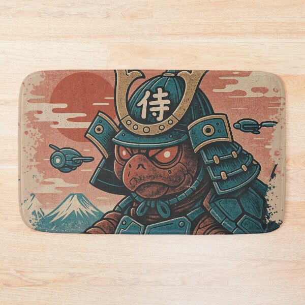 Item preview, Samurai Turtle Kaiju | Japanese Retro Wave Art designed and sold by MiniindY Pop.