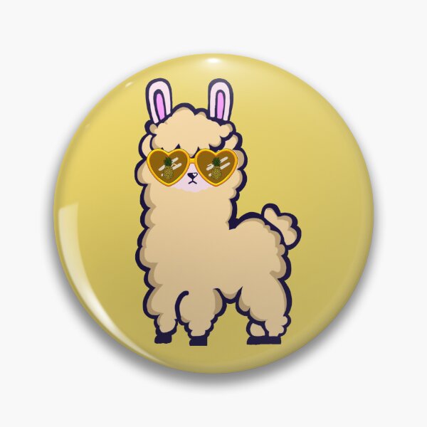 Item preview, Cool Llama with Pineapple Sunglasses designed and sold by artbyemme.