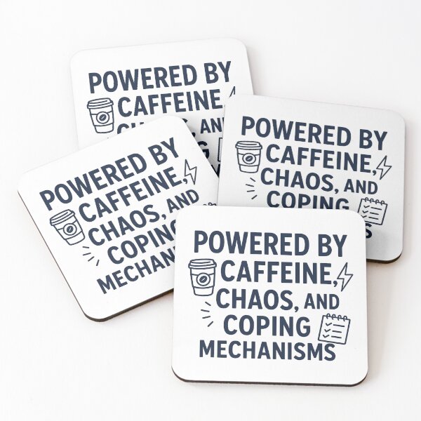 Item preview, Powered by Caffeine and Coping Tee designed and sold by MonsterGamerDash.