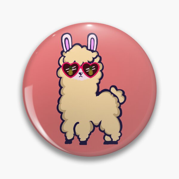 Item preview, Cool Llama with Pineapple Shades designed and sold by artbyemme.