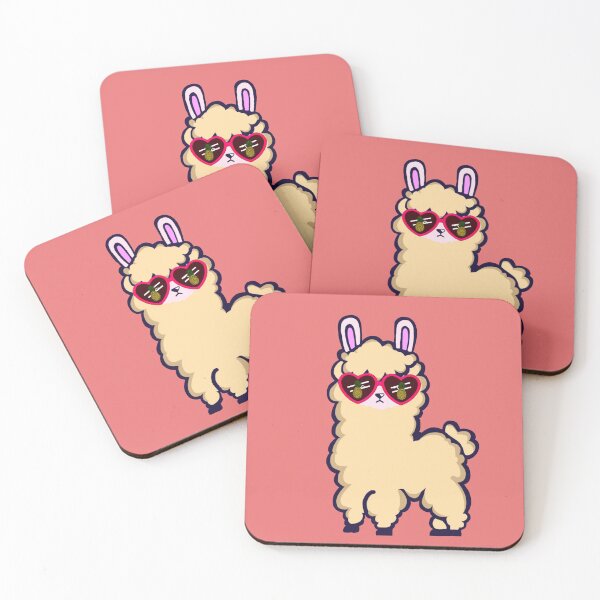 Item preview, Cool Llama with Pineapple Shades designed and sold by artbyemme.