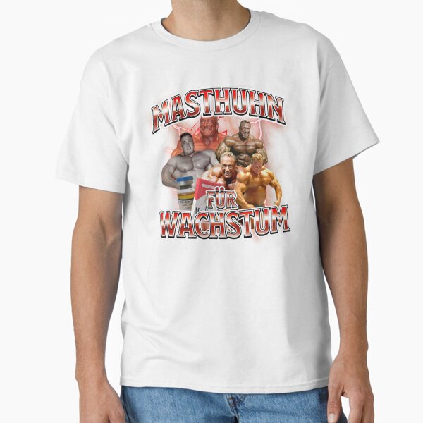 Artikel-Vorschau von Masthuhn für Wachstum - Bodybuilding Meme Shirt, designt und verkauft von DoraplanPublishing.