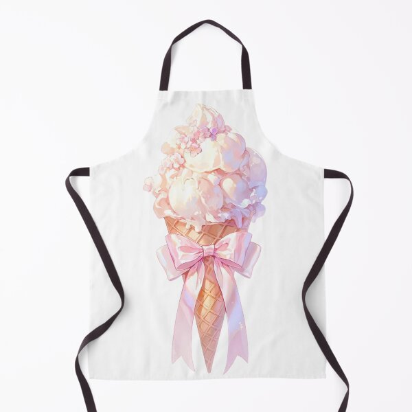 Item preview, Elegant Coquette Ice Cream Cone with Pink Ribbon & Flowers – Pastel Dessert Aesthetic designed and sold by DivinePassion.