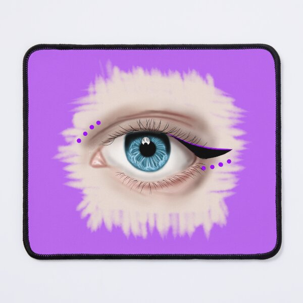 Item preview, Beautiful human girl eye with blue iris, black and purple eyeliner designed and sold by katecheerycake.