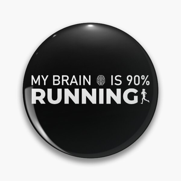 Item preview, My brain is 90% running | running training shirt female designed and sold by Lees Tees.