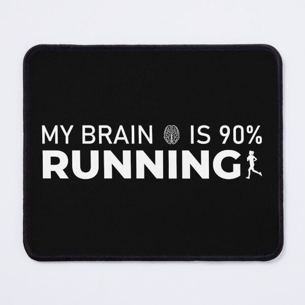 Item preview, My brain is 90% running | running training shirt female designed and sold by Lees Tees.