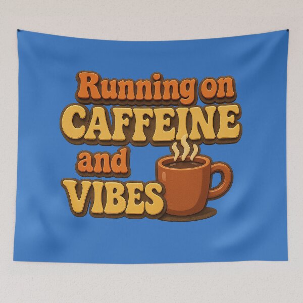 Item preview, Life with caffeine and good vibes – A humorous design designed and sold by Girih.