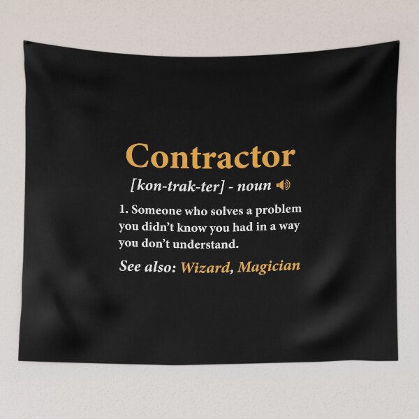Item preview, Contractor Gift Handyman Contractor Definition Builder designed and sold by DexertimaArt.