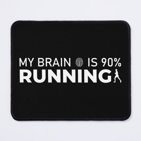 Item preview, My brain is 90% running | running training shirt male designed and sold by Lees Tees.
