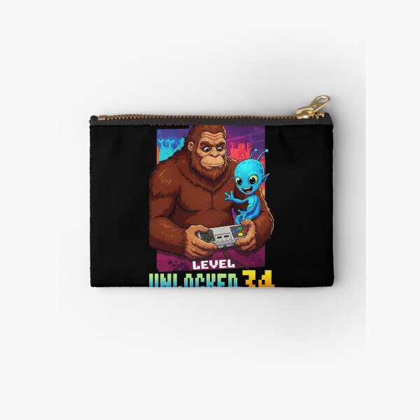 Item preview, Level 34 Unlocked, Birthday, Bigfoot and alien designed and sold by Megadorim.