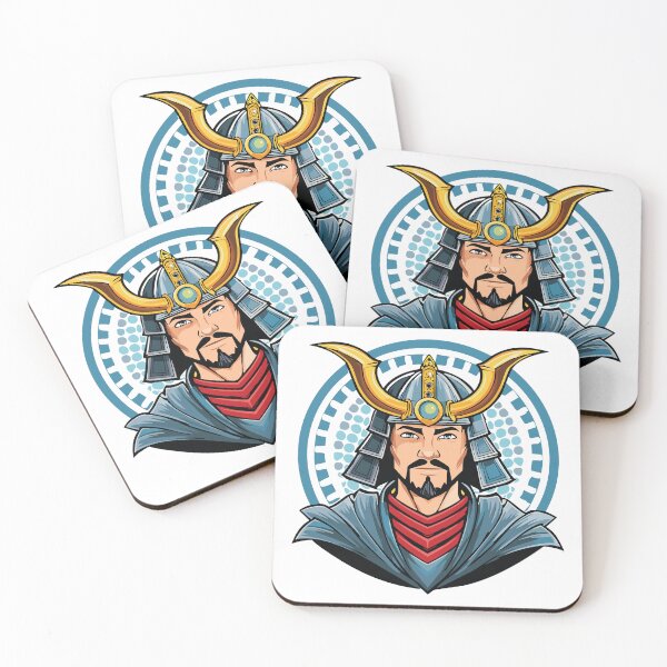 Item preview, Portrait of a Japanese samurai warrior or shogun in helmet and armor designed and sold by Danler.