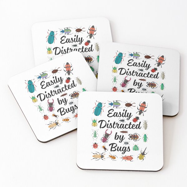 Item preview, Easily Distracted By Bugs Entomology Insect Bug Entomologist designed and sold by DexertimaArt.