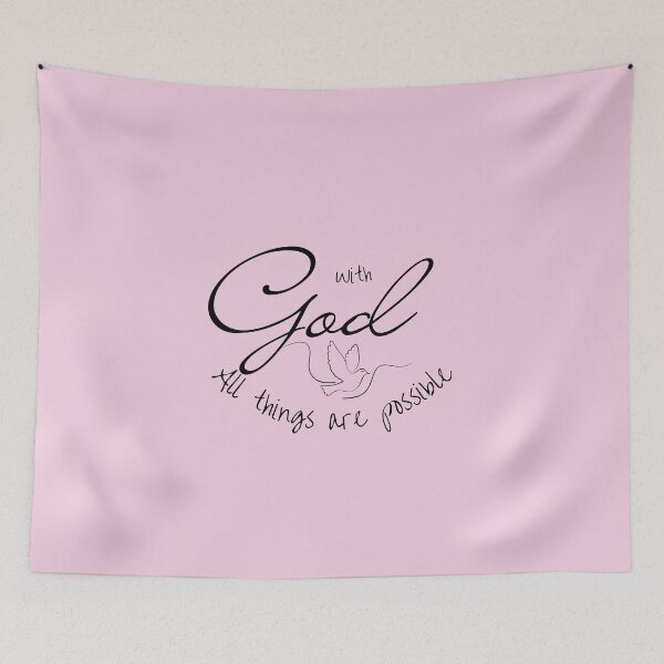 Item preview, Christian Bible Art Gifts - With God All Things are Possible designed and sold by Our Bible Journey.